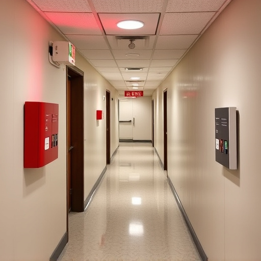 emergency alert system inside hallway
