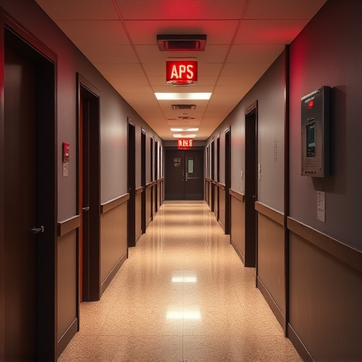emergency alert system inside hallway