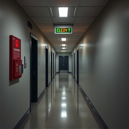 emergency alert system inside hallway