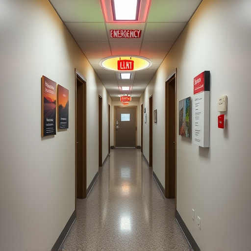 emergency alert system inside hallway