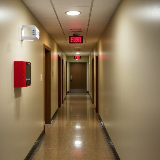 emergency alert system inside hallway