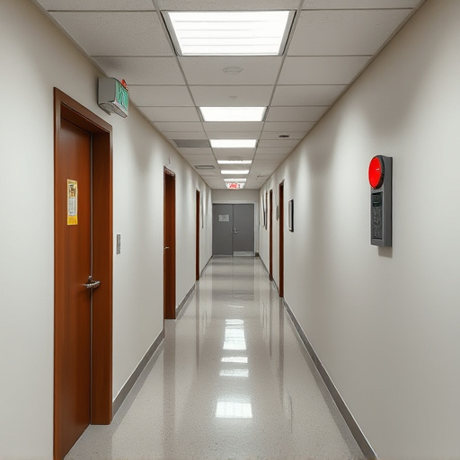 emergency alert system inside hallway