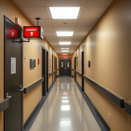 emergency alert system inside hallway