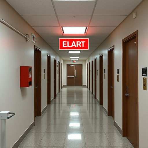 emergency alert system inside hallway