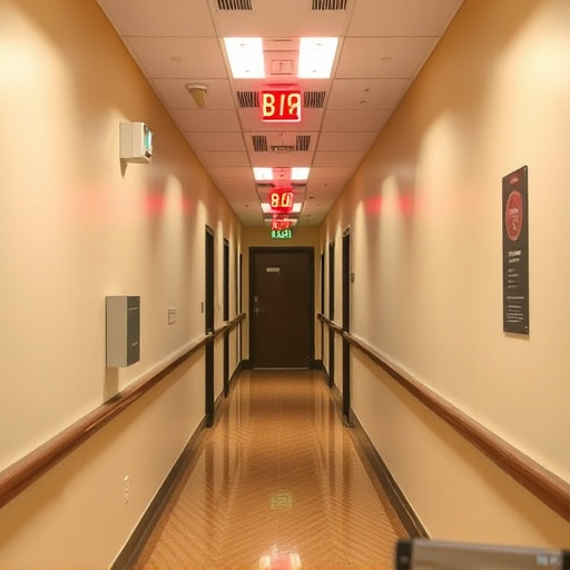 emergency alert system inside hallway