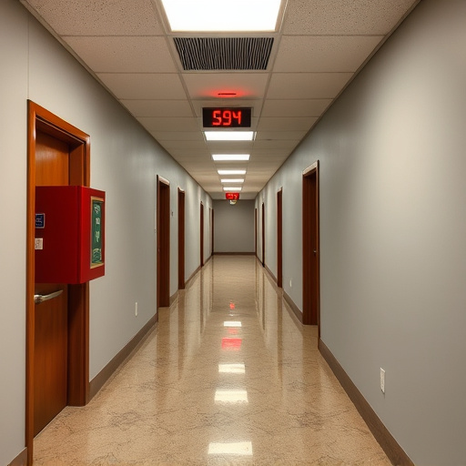 emergency alert system inside hallway