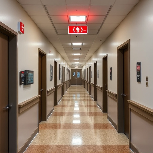emergency alert system inside hallway