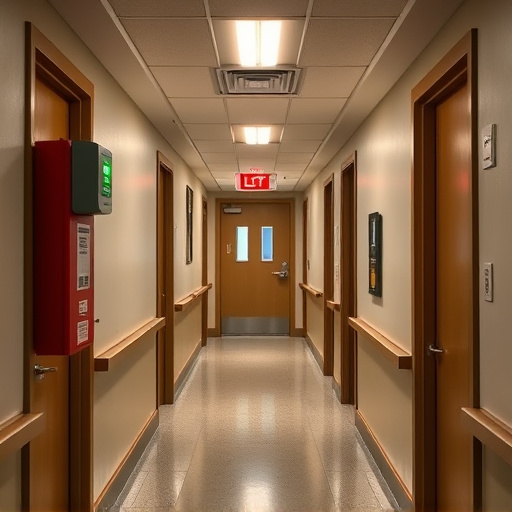 emergency alert system inside hallway