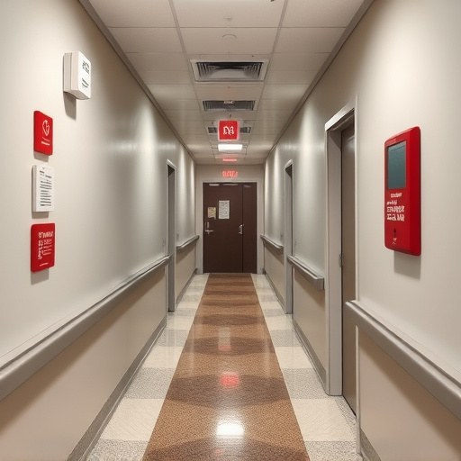 emergency alert system inside hallway