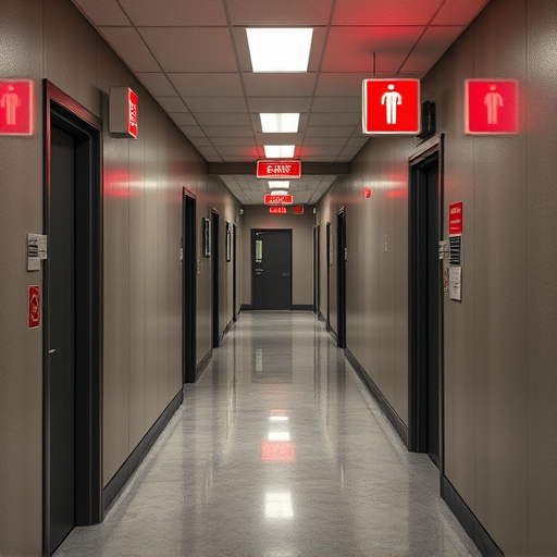 emergency alert system inside hallway