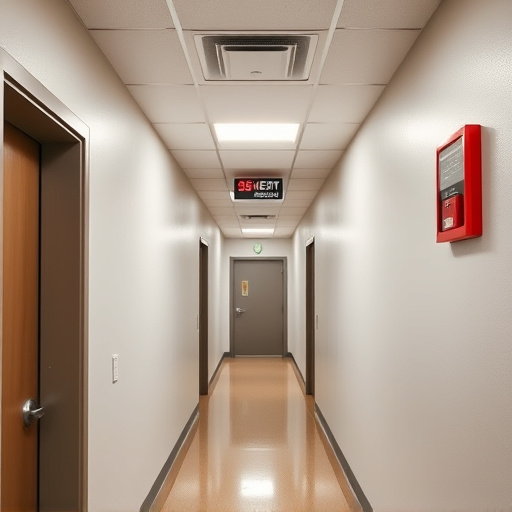 emergency alert system inside hallway