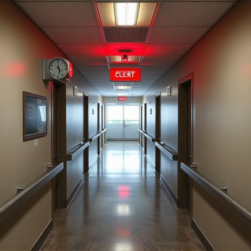 emergency alert system inside hallway