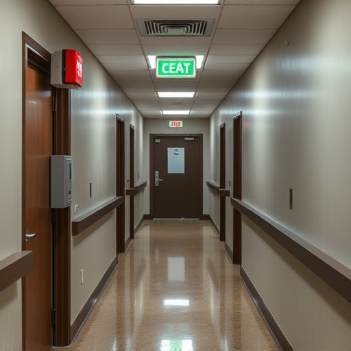emergency alert system inside hallway