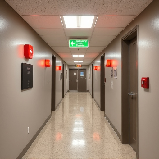 emergency alert system inside hallway