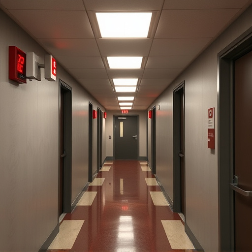 emergency alert system inside hallway