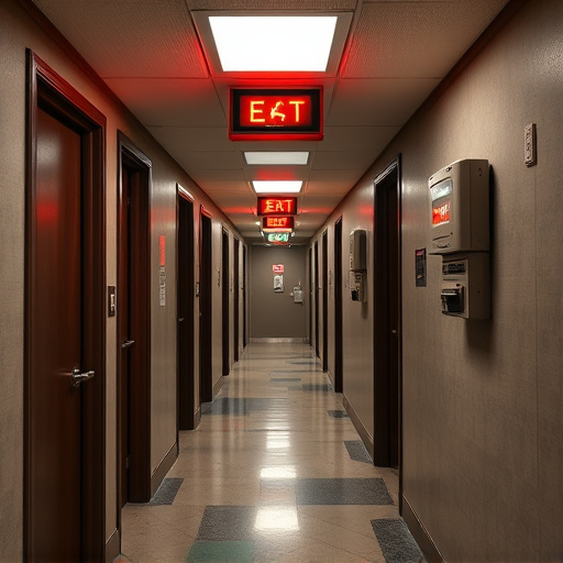emergency alert system inside hallway
