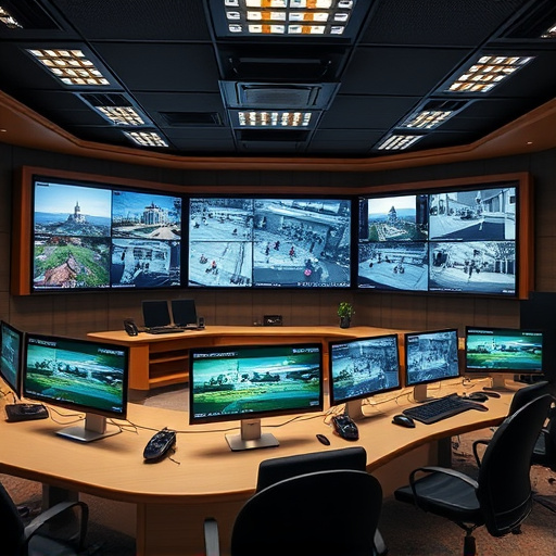 home monitoring control room with multiple screens
