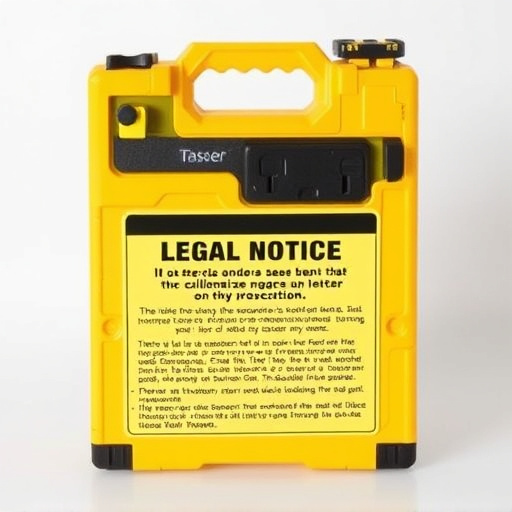 legal notice on taser product packaging