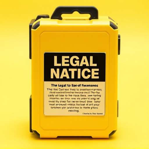 legal notice on taser product packaging