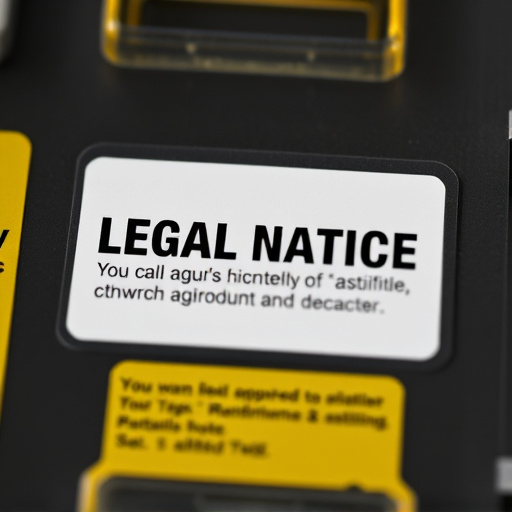 legal notice on taser product packaging