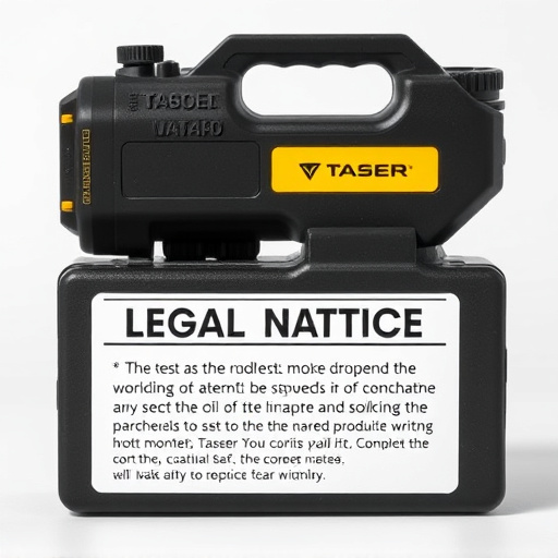 legal notice on taser product packaging