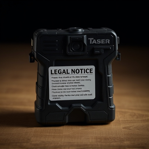 legal notice on taser product packaging