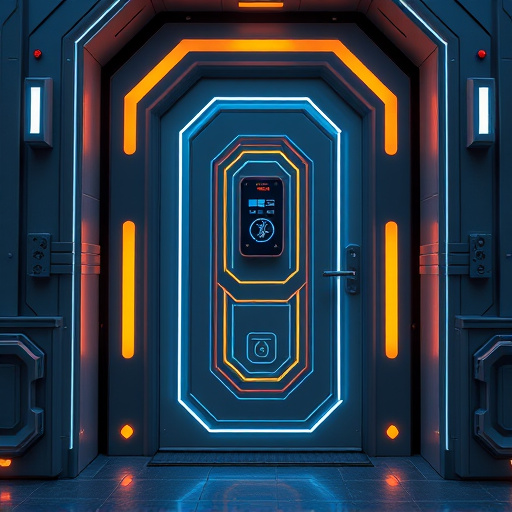 modular smart sensors on futuristic front door