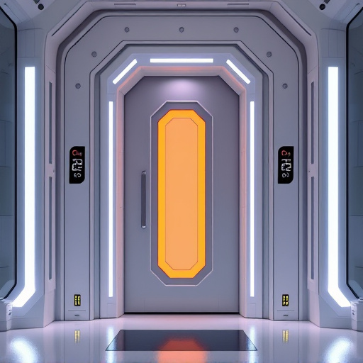 modular smart sensors on futuristic front door