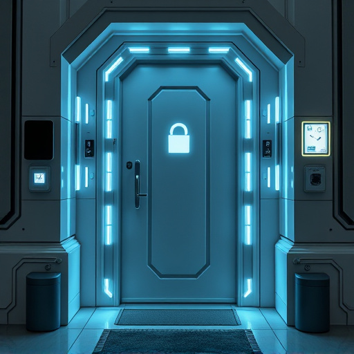 modular smart sensors on futuristic front door