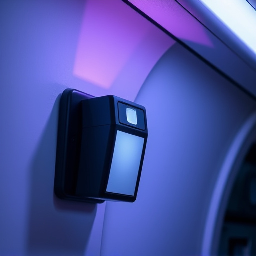 motion sensor light mounted in travel lodge