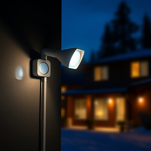 motion sensor light mounted in travel lodge