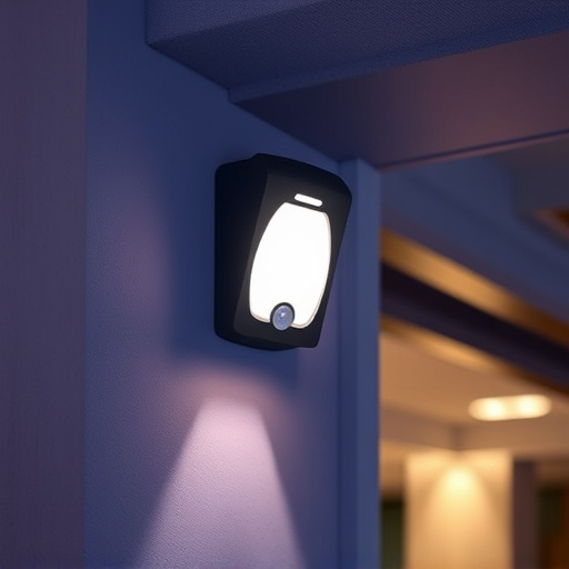 motion sensor light mounted in travel lodge