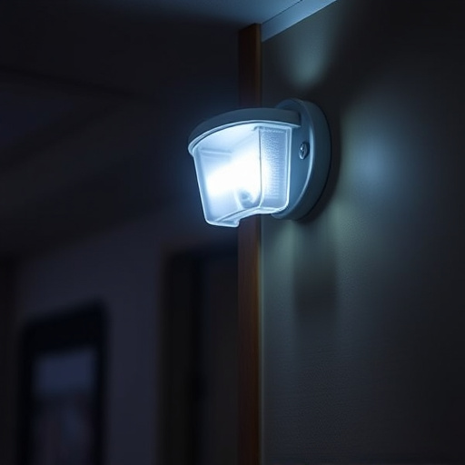 motion sensor light mounted in travel lodge