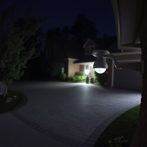 night vision security camera watching driveway
