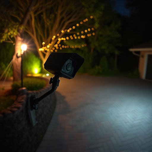 night vision security camera watching driveway