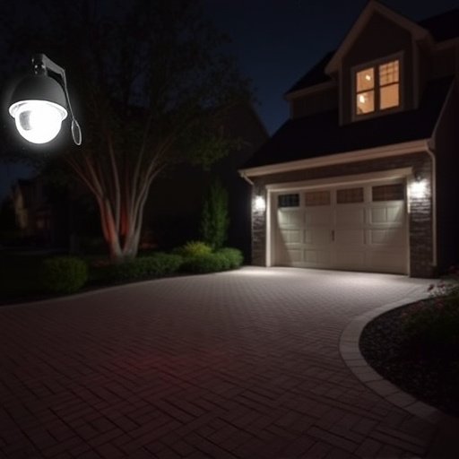 night vision security camera watching driveway