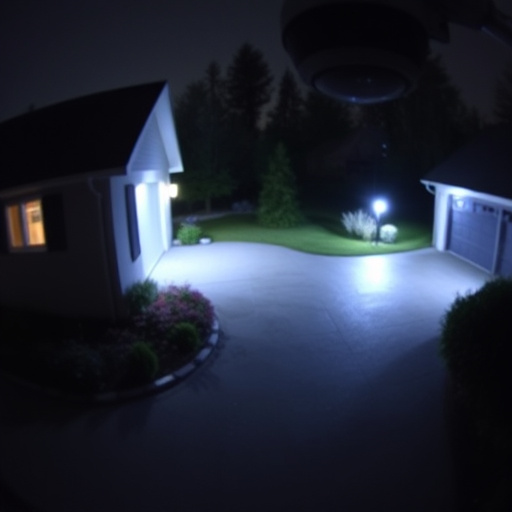 night vision security camera watching driveway