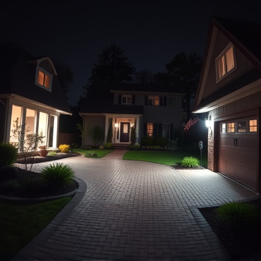 night vision security camera watching driveway