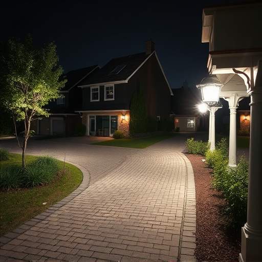 night vision security camera watching driveway