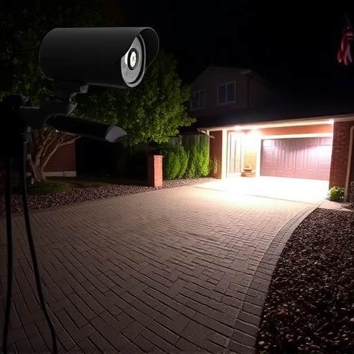night vision security camera watching driveway