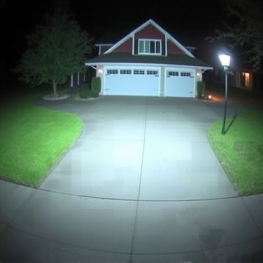 night vision security camera watching driveway