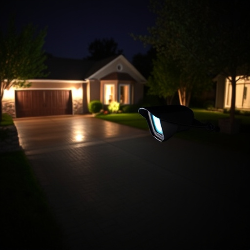 night vision security camera watching driveway