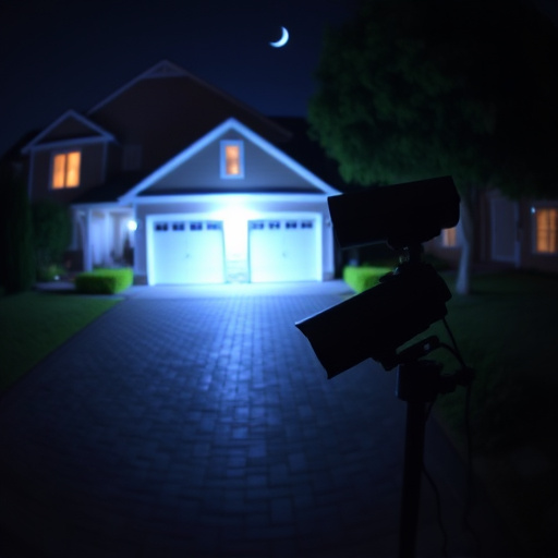night vision security camera watching driveway