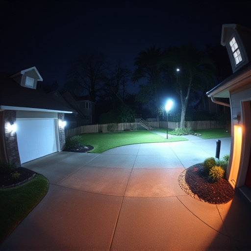 night vision security camera watching driveway