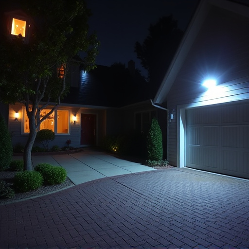 night vision security camera watching driveway