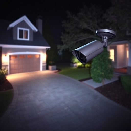 night vision security camera watching driveway