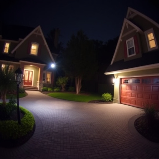 night vision security camera watching driveway