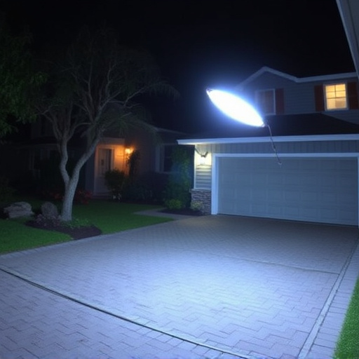night vision security camera watching driveway