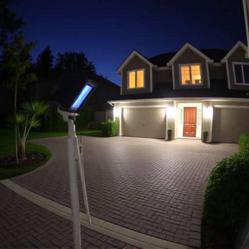 night vision security camera watching driveway