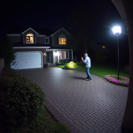 night vision security camera watching driveway